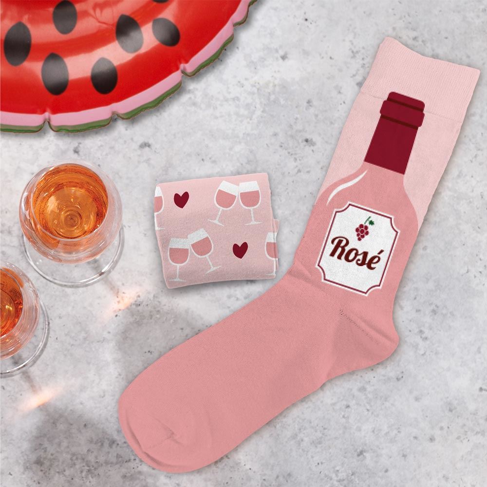 Chaussette duo passion rosé
