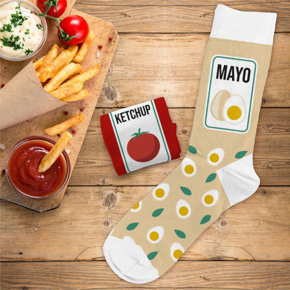 Chaussettes ketchup/mayo
