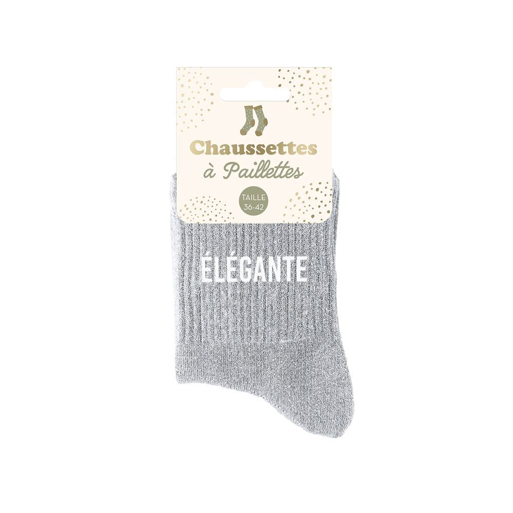 Chaussettes paillettes élégante