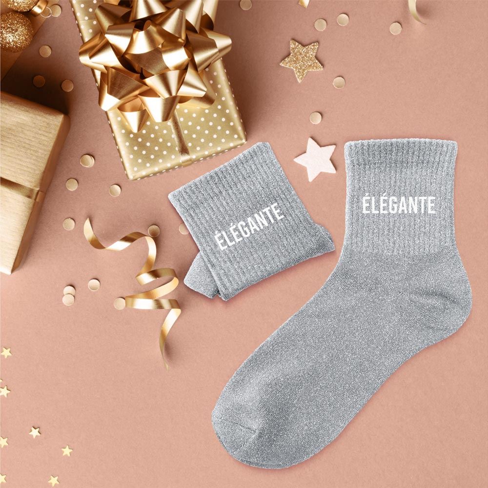 Chaussettes paillettes élégante