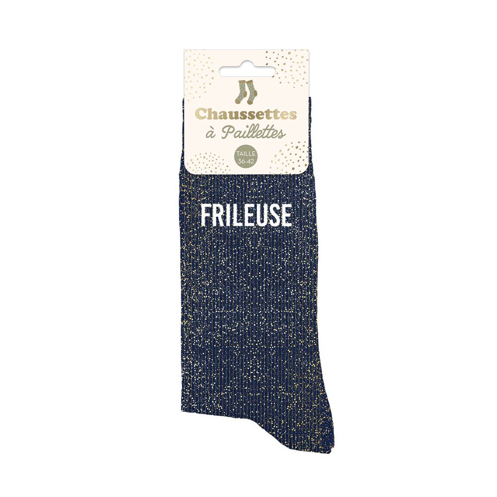 Chaussettes paillettes frileuse