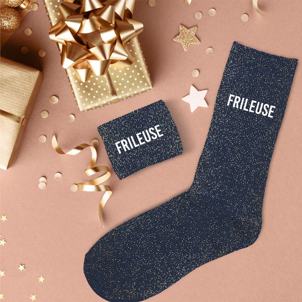 Chaussettes paillettes frileuse