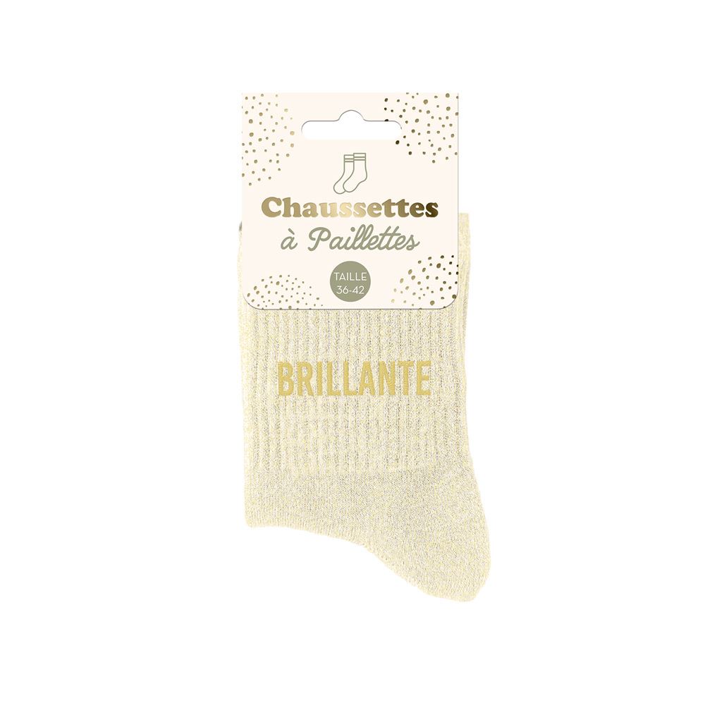 Chaussettes paillettes brillante