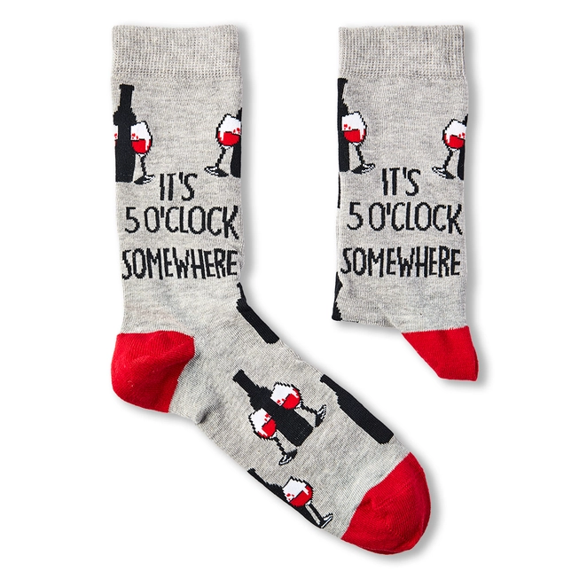 Chaussettes It's 5 O'Clock Somewhere Wine