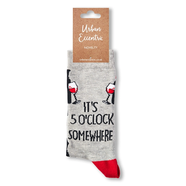 Chaussettes It's 5 O'Clock Somewhere Wine