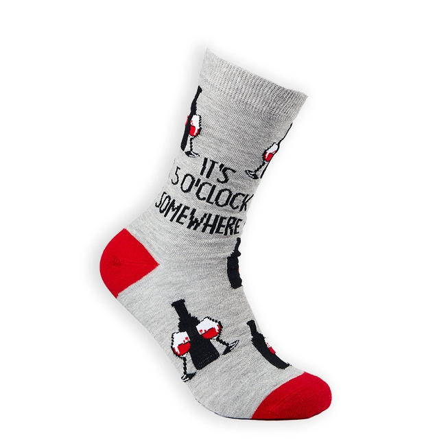 Chaussettes It's 5 O'Clock Somewhere Wine