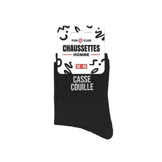 Chaussettes noires casse couilles homme