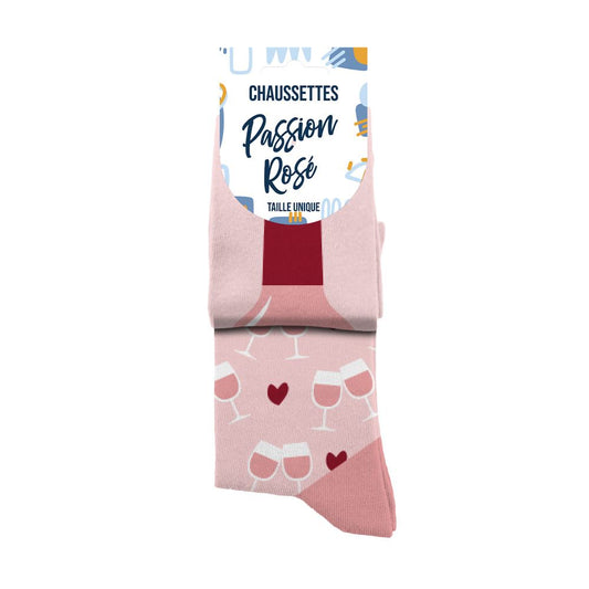 Chaussette duo passion rosé