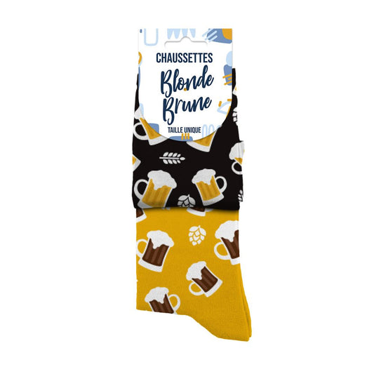 Chaussettes bières blonde/brune