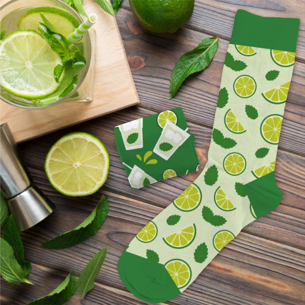 Chaussettes mojito/citron