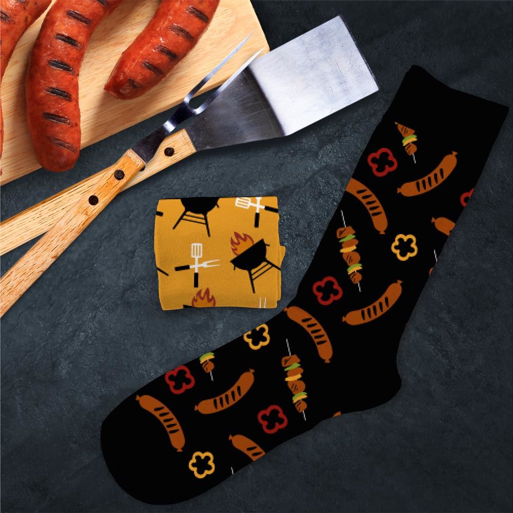 Chaussettes barbecue/saucisse