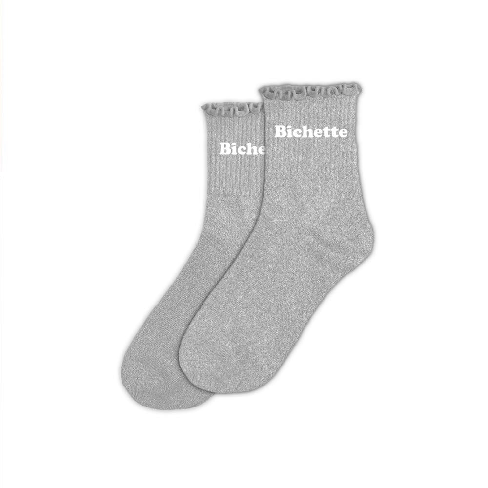 Chaussettes feston paillettes bichette