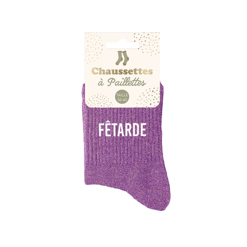Chaussettes paillettes fêtarde