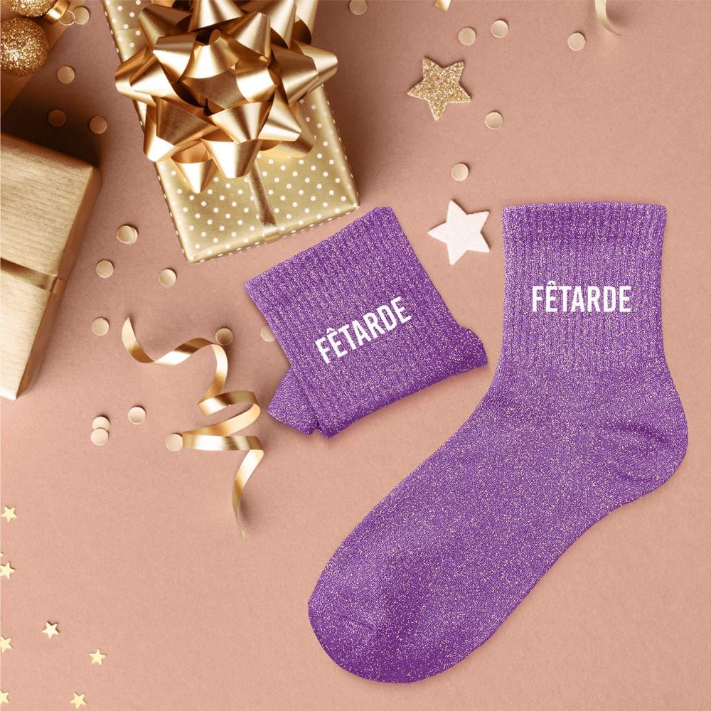 Chaussettes paillettes fêtarde