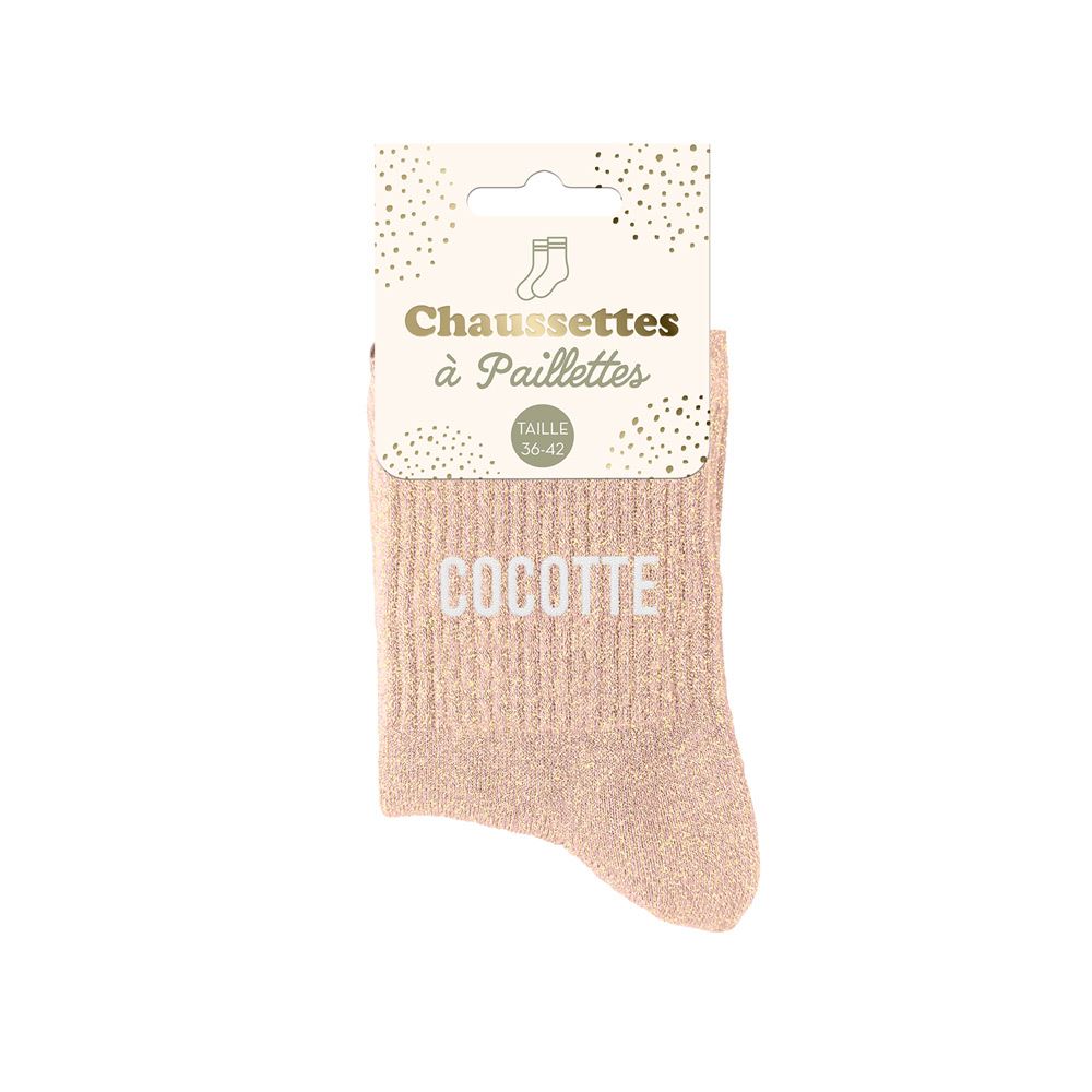 Chaussettes paillettes cocotte