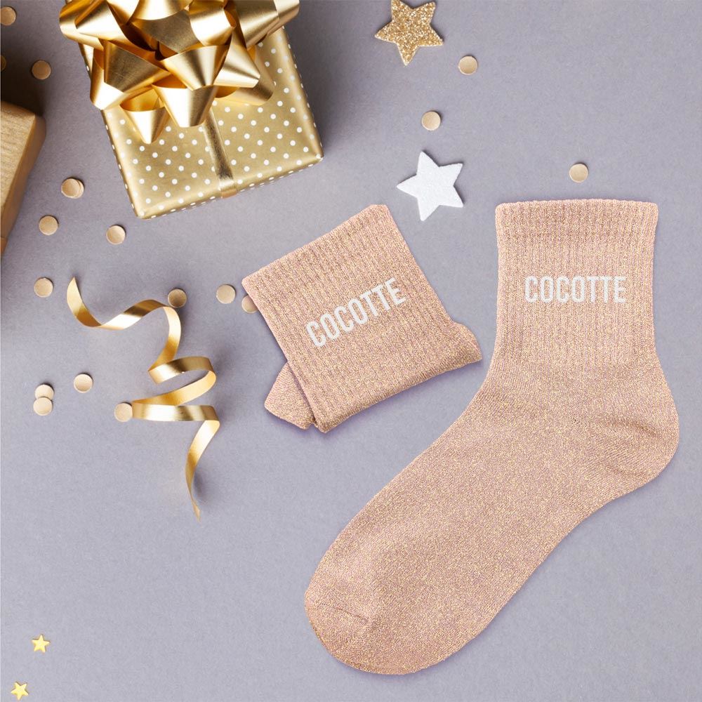 Chaussettes paillettes cocotte