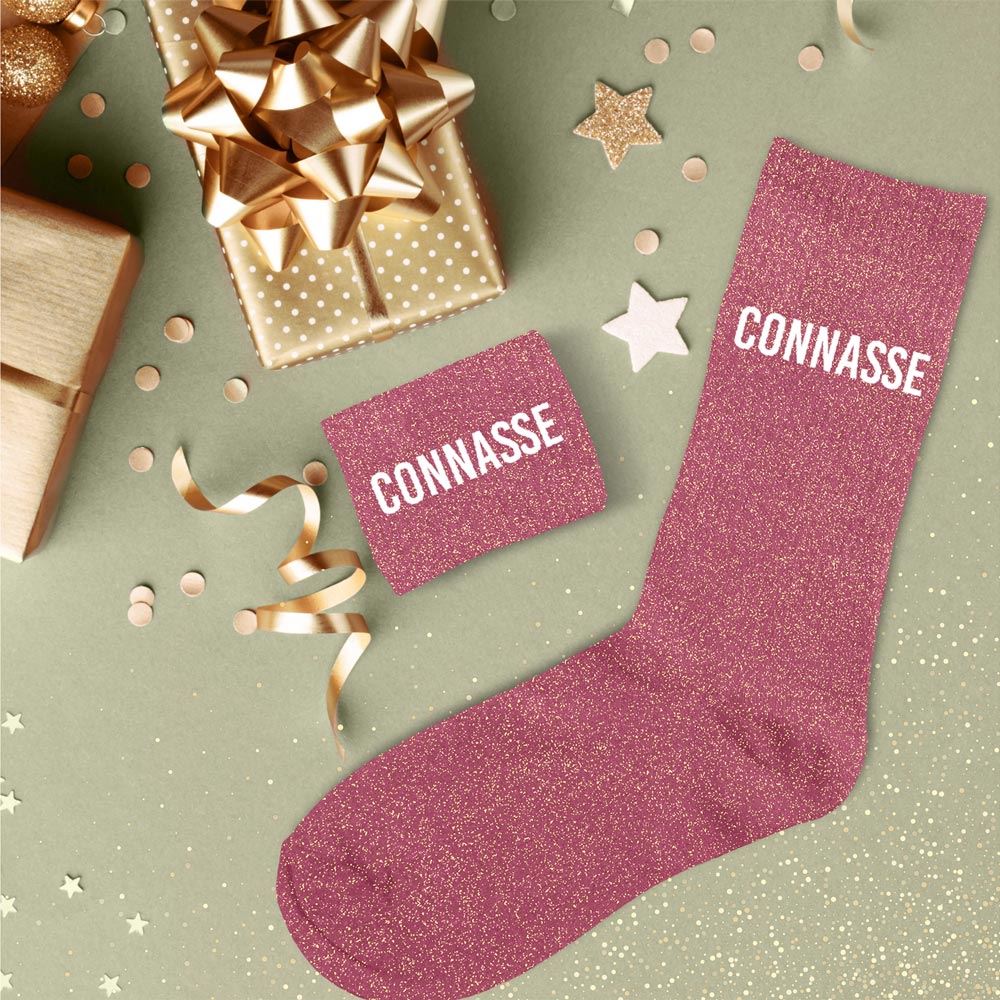 Chaussettes paillettes connasse