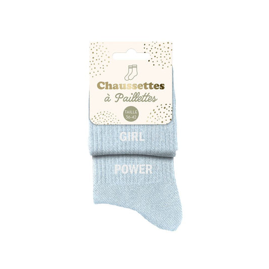 Chaussettes paillettes duo girl power