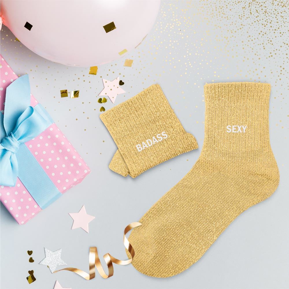 Chaussettes paillettes duo badass sexy