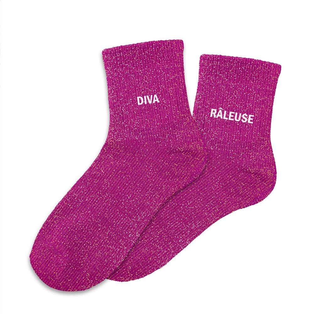 Chaussettes paillettes duo diva raleuse