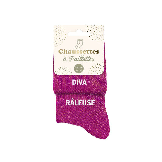 Chaussettes paillettes duo diva raleuse