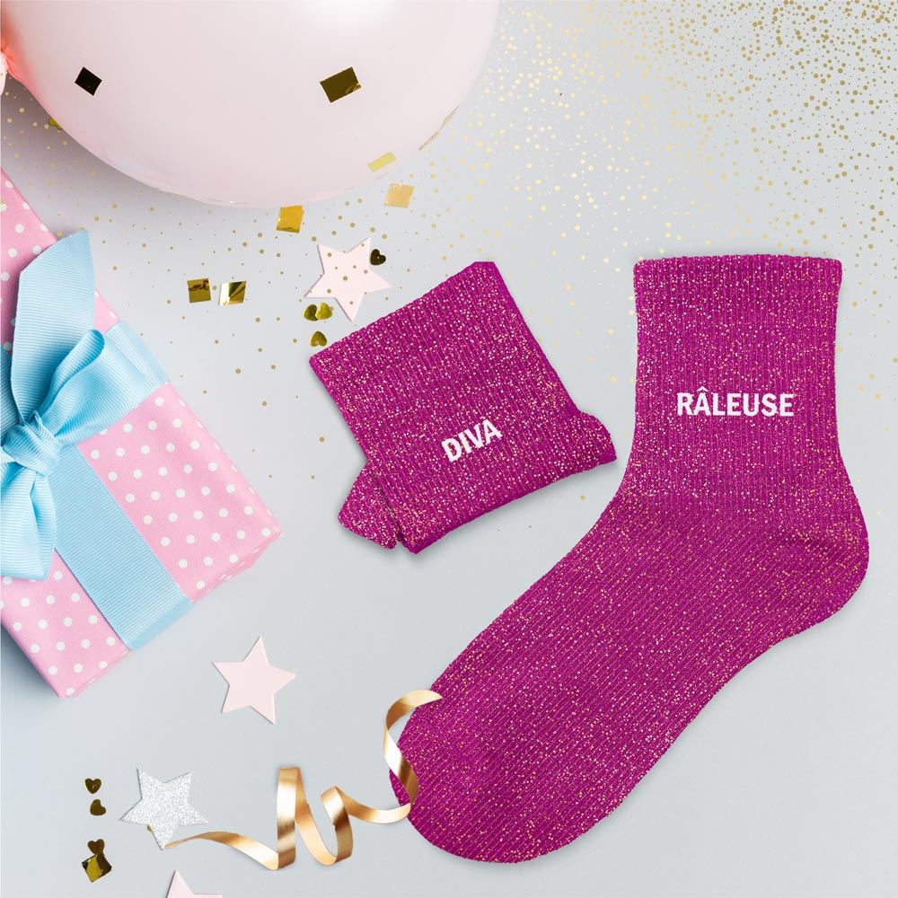 Chaussettes paillettes duo diva raleuse