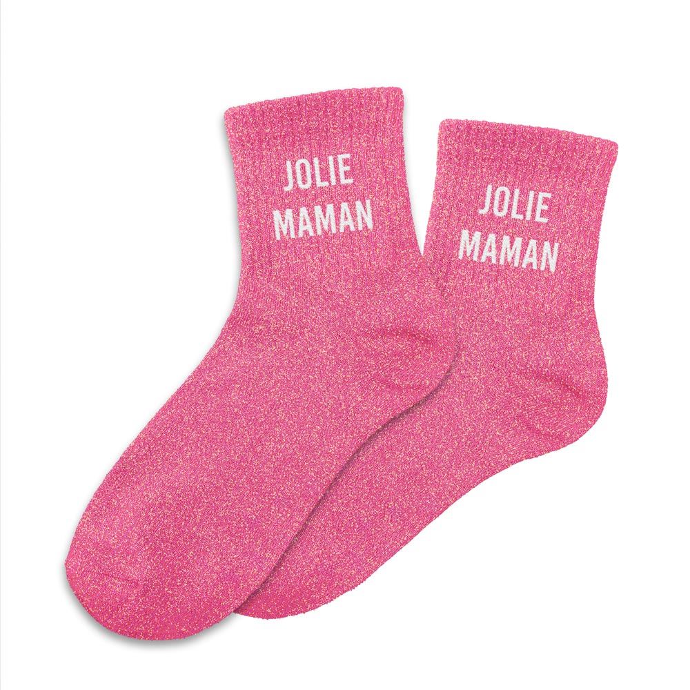 Chaussettes paillettes jolie maman