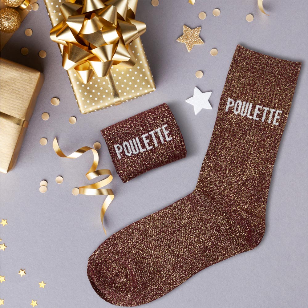 Chaussettes paillettes Poulette