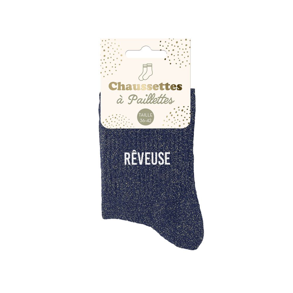 Chaussettes paillettes rêveuse