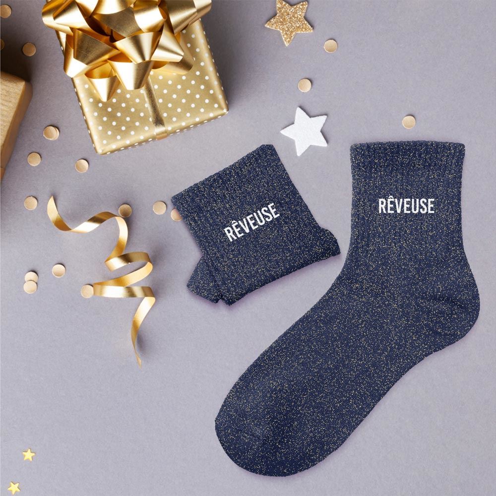 Chaussettes paillettes rêveuse