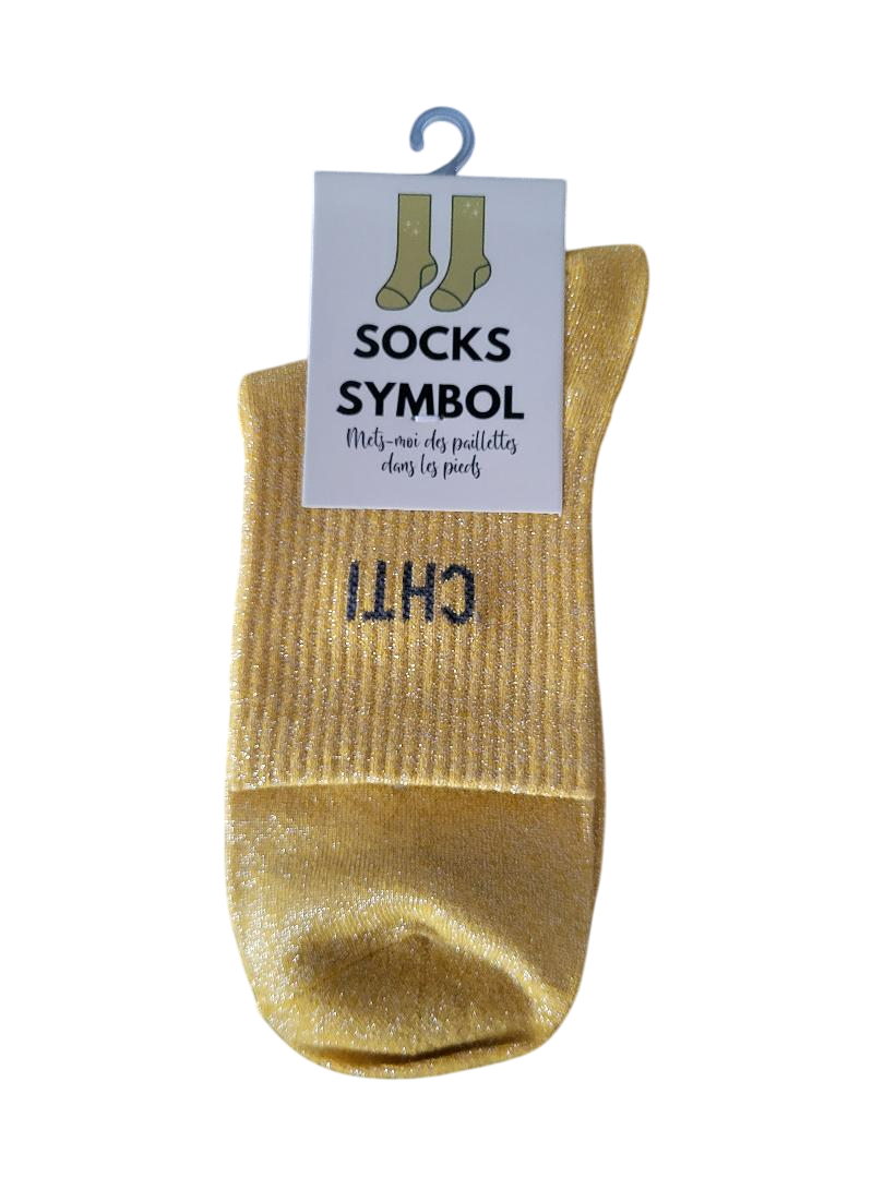 Chaussettes paillettes Chti